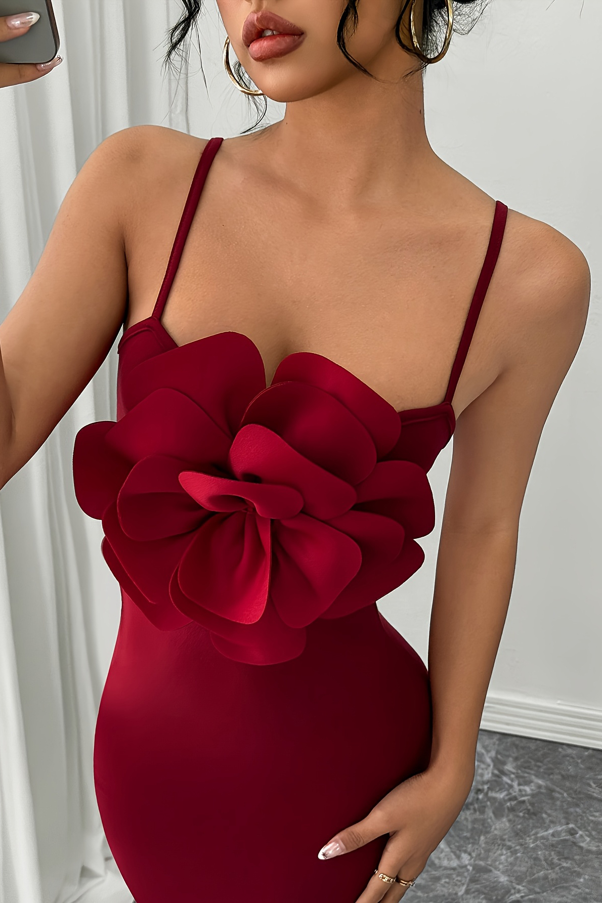 Elegant Women's Long Floral Fishtail Dress