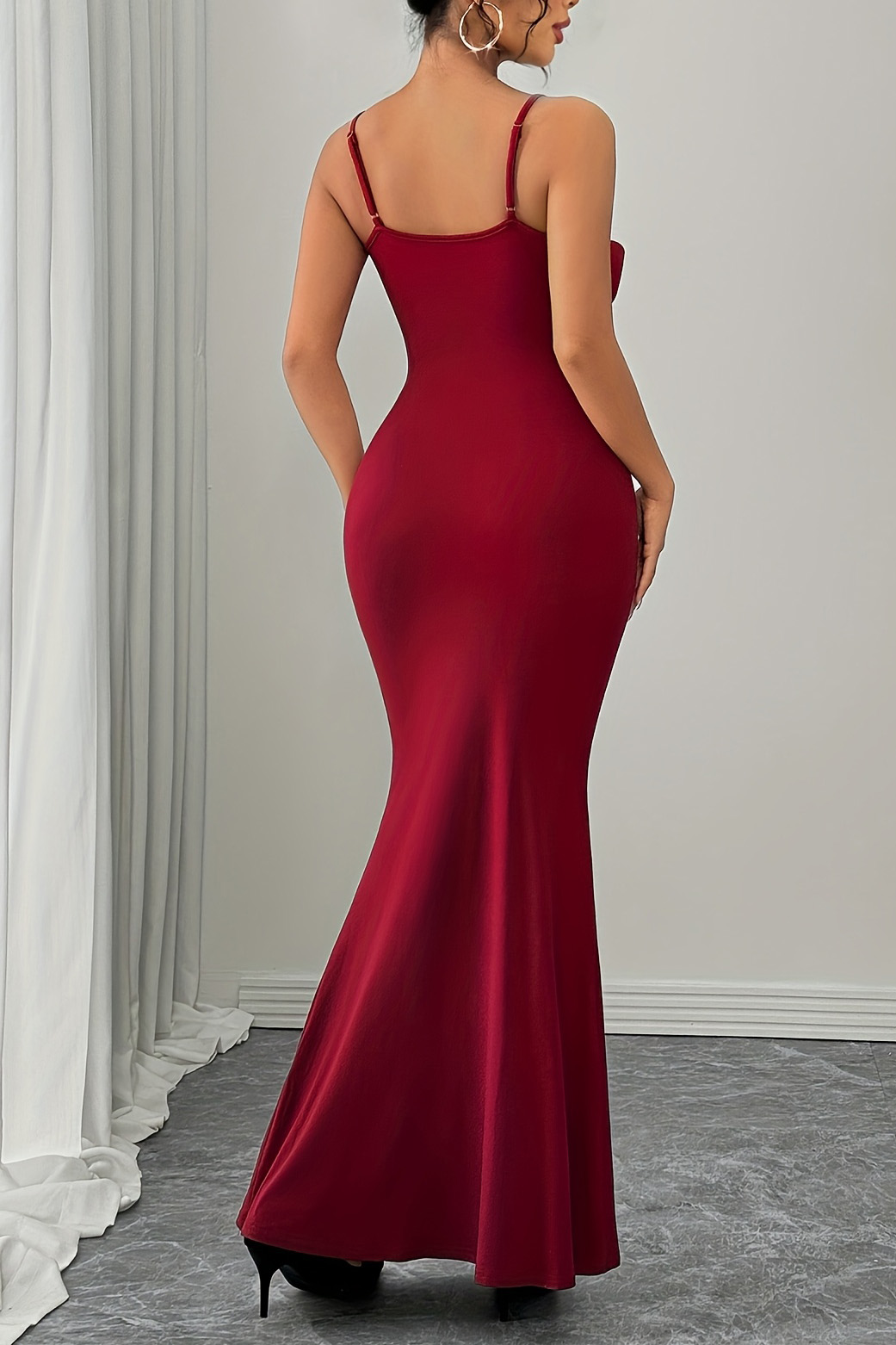 Elegant Women's Long Floral Fishtail Dress