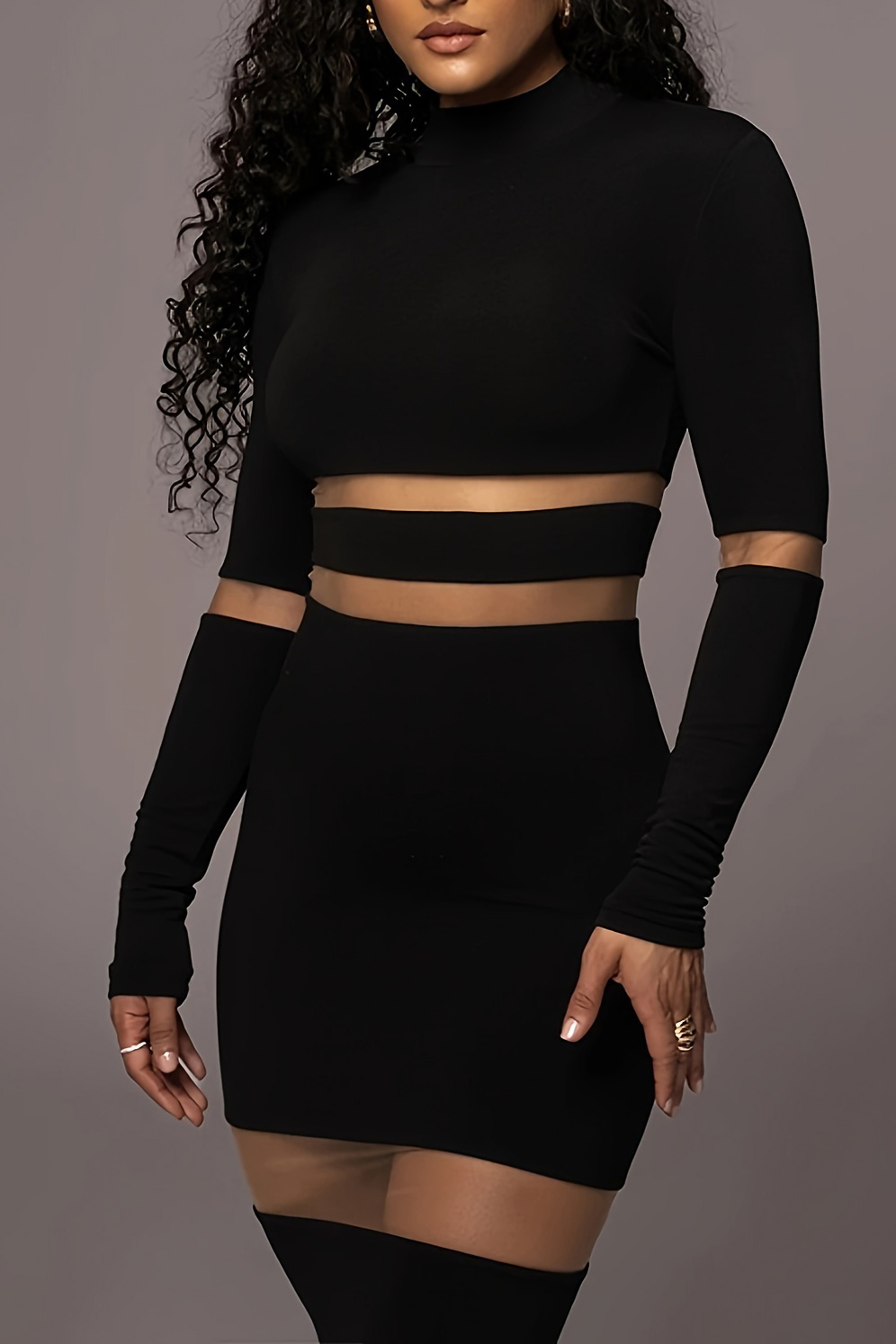 Women's Casual Patchwork Fitted Long Dress