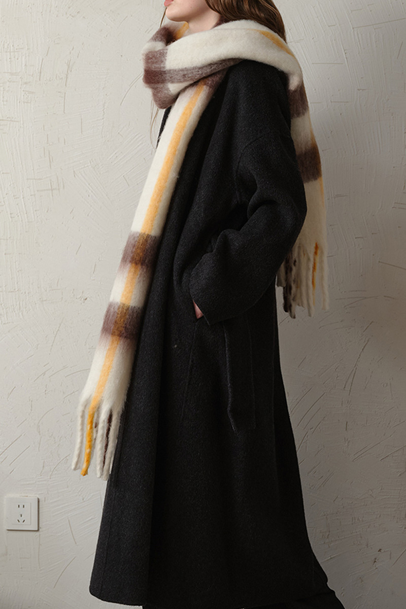Women's Check Insulated Convertible Shawl & Scarf