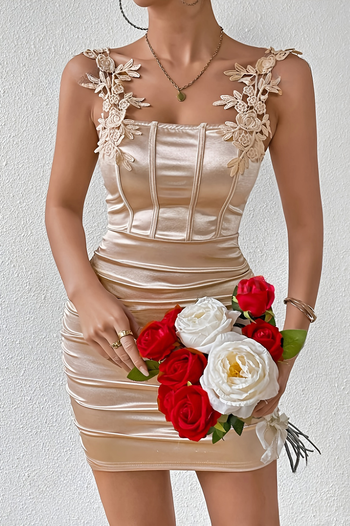 Elegant Lace Short Dress For Women