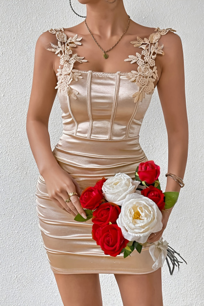 Elegant Lace Short Dress For Women