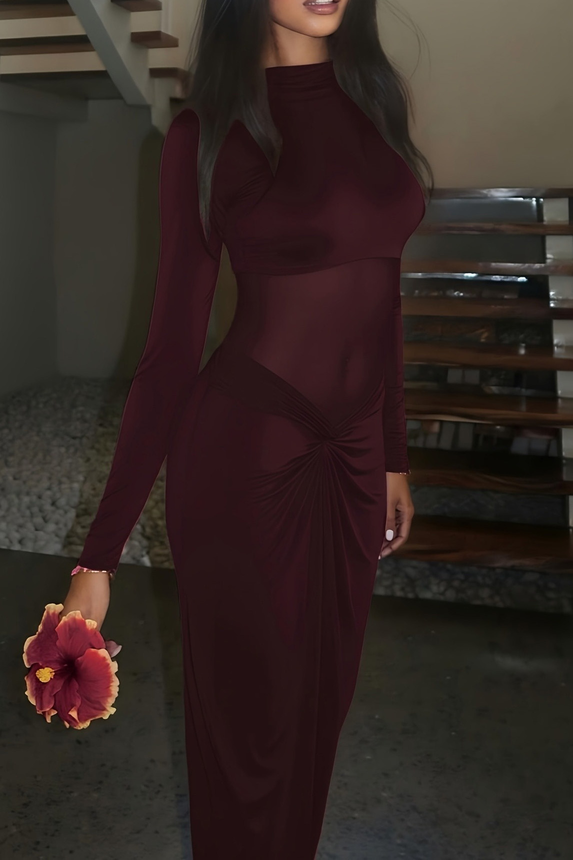 Women's Elegant Patchwork Long Dress