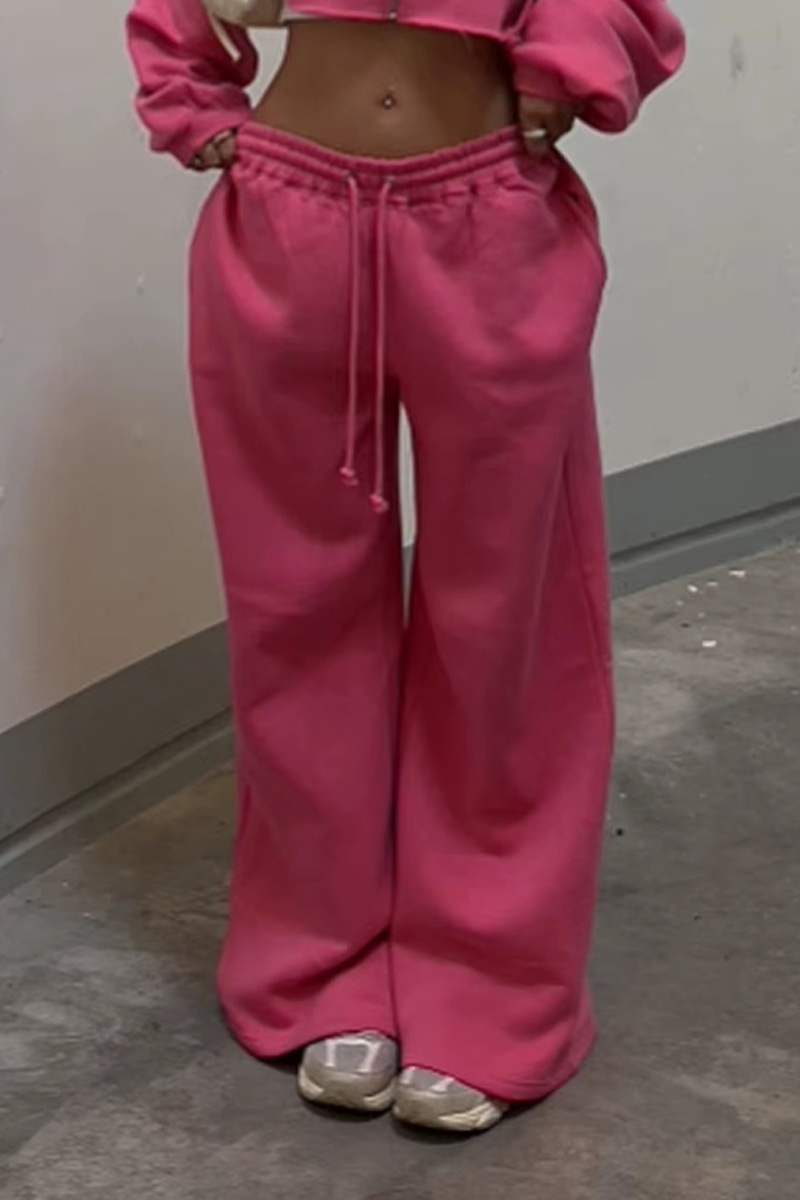 Women's Casual Hooded Zipper Short Hoodie And Casual Pants