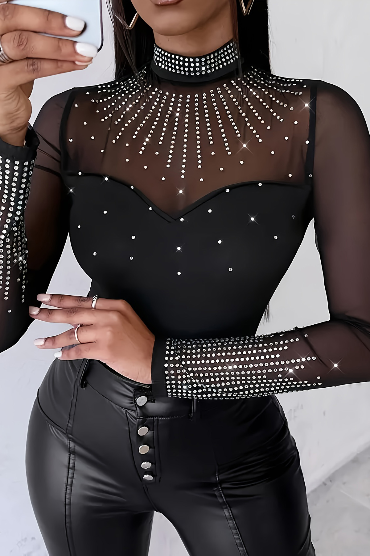 Women's Sexy Rhinestone Top