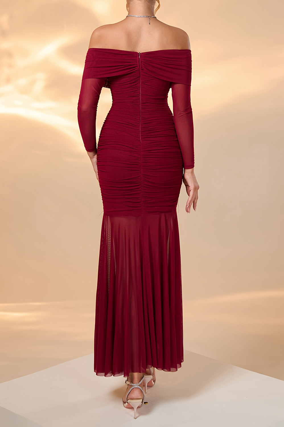 Women's Elegant Off The Shoulder Long Dress