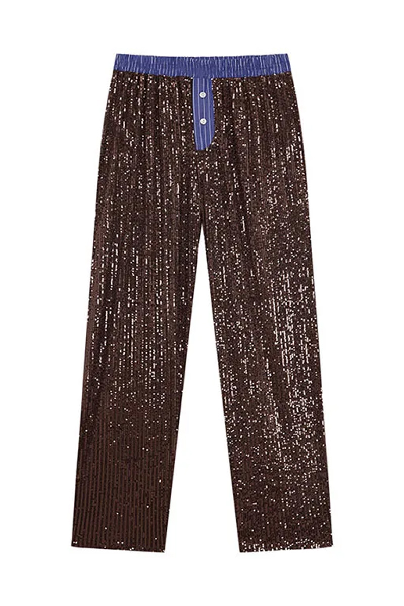 Women's Elegant Sequined Top And Pants