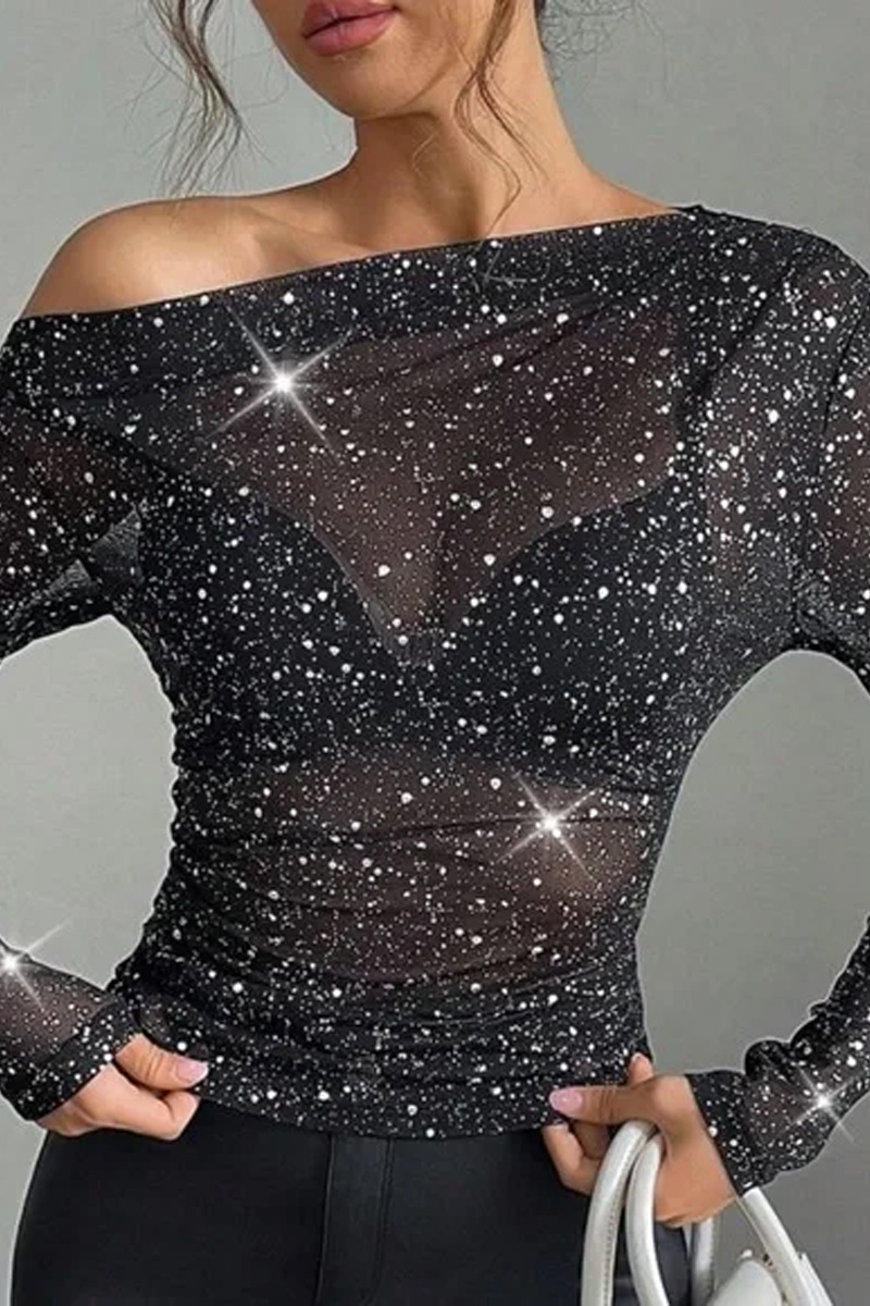 Women's Elegant Shiny Decorative Sexy Vest