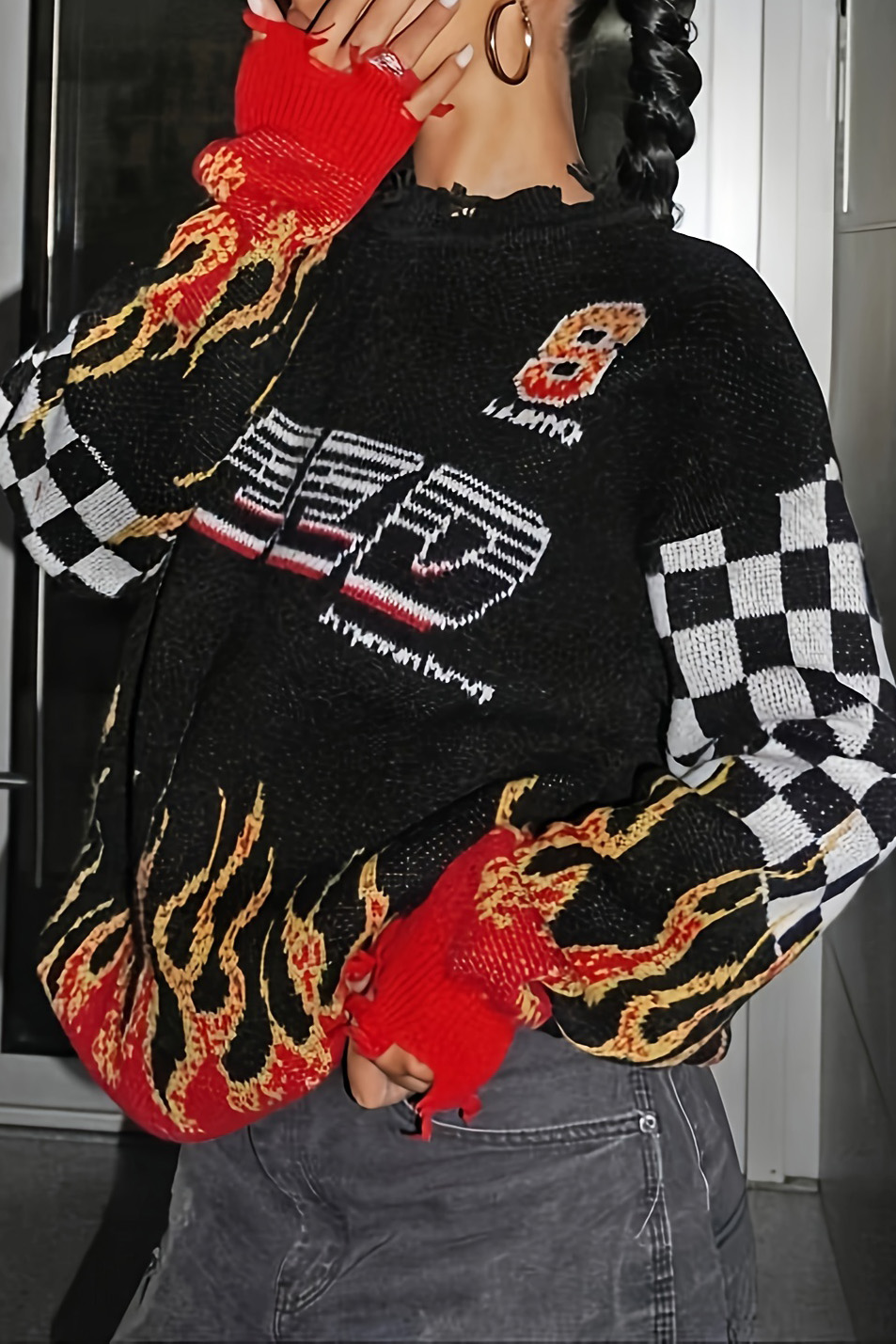 Women's Street Style Printed Sweater