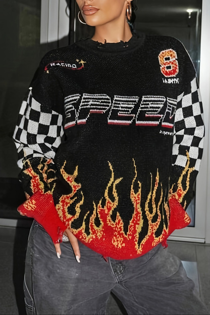 Women's Street Style Printed Sweater