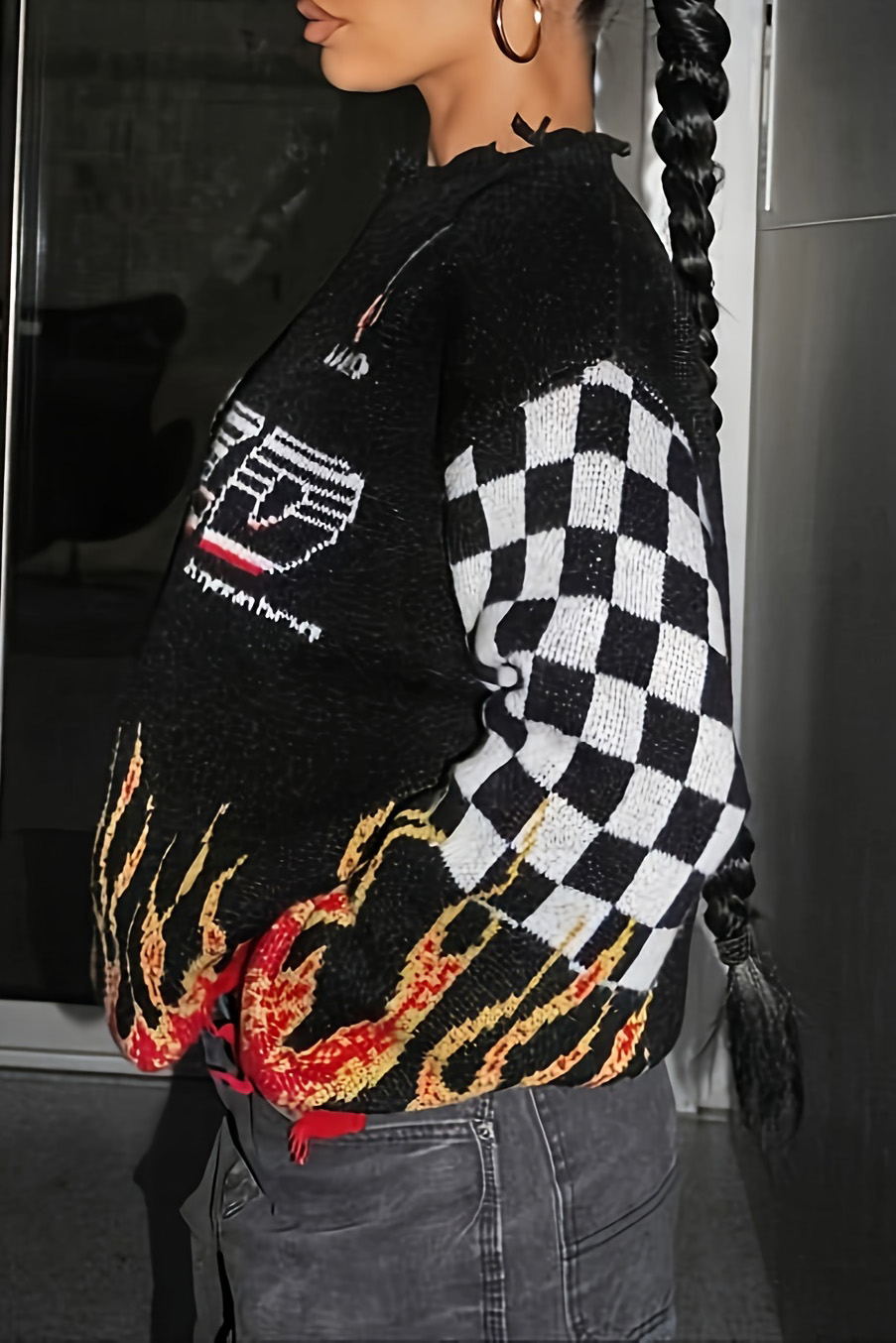 Women's Street Style Printed Sweater