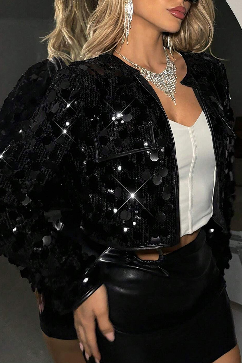 Women‘s Trendy Sparkling Sequin Jacket