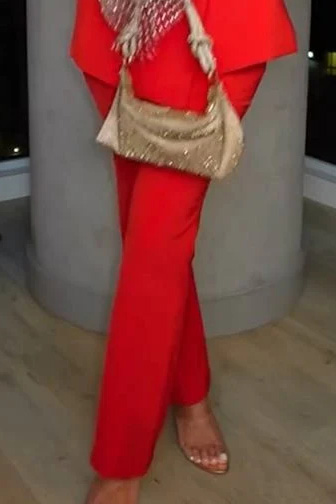 Women's Elegant Suit Jacket＆Loose Fitting Trousers