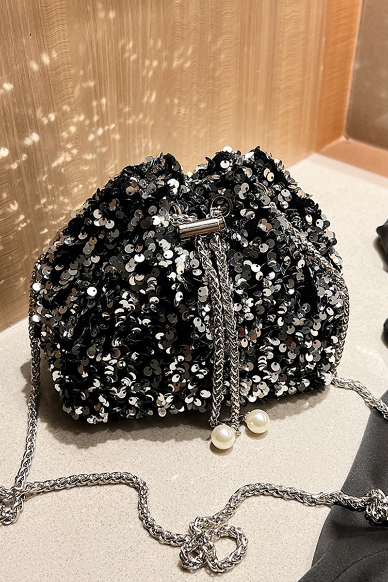 Women's Fashion Statement Sequin Crossbody Evening Bag