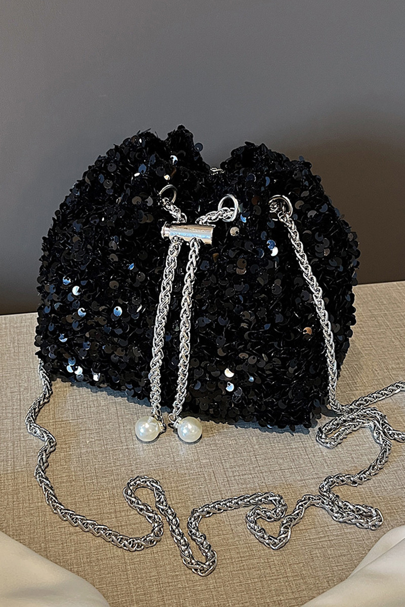 Women's Fashion Statement Sequin Crossbody Evening Bag