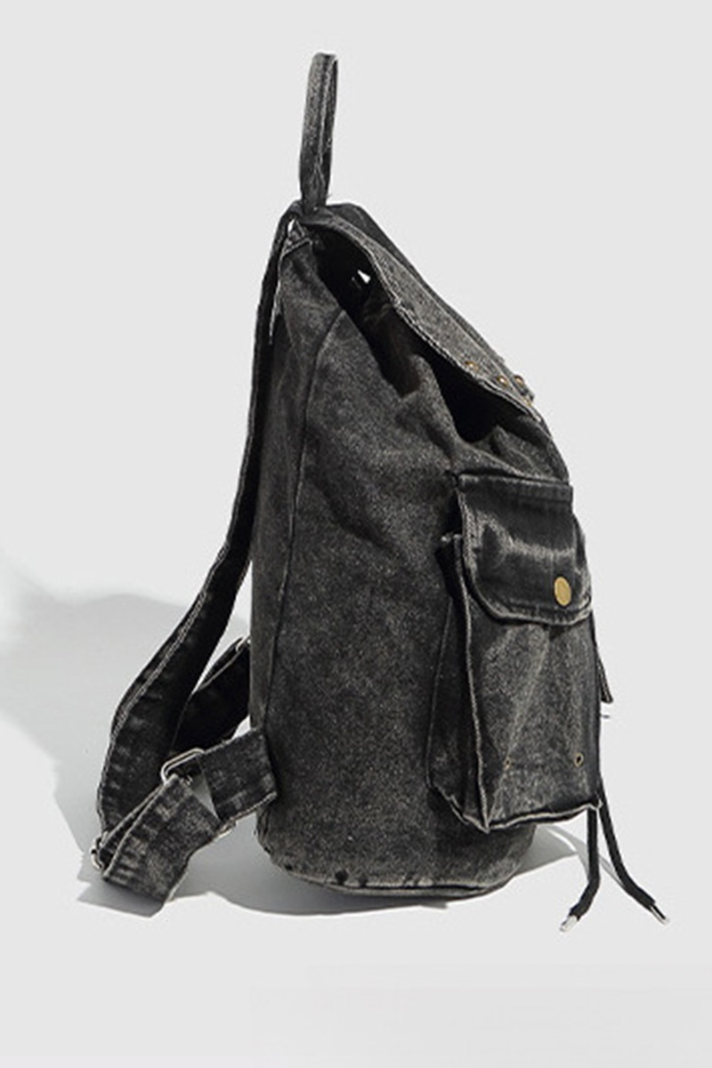 Women's Fashion Washed Denim Backpack