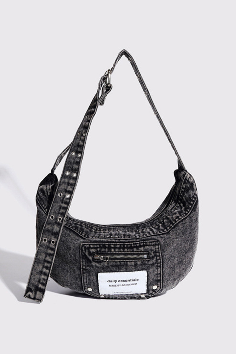 Women‘s Vintage Washed Denim Shoulder Bag