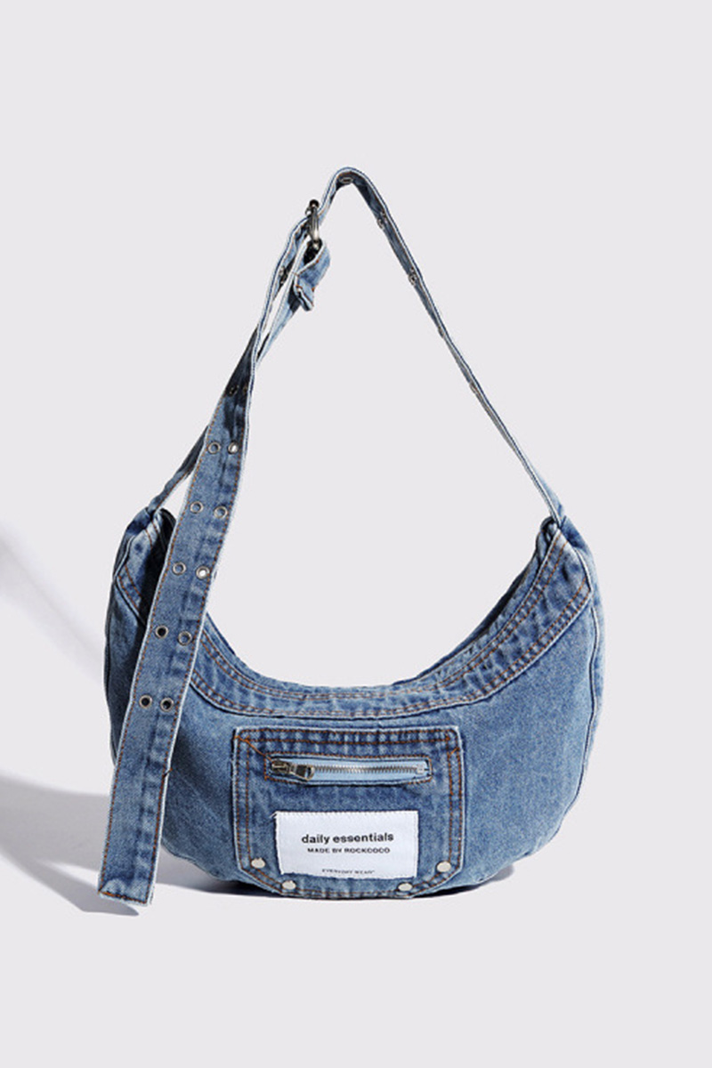 Women‘s Vintage Washed Denim Shoulder Bag