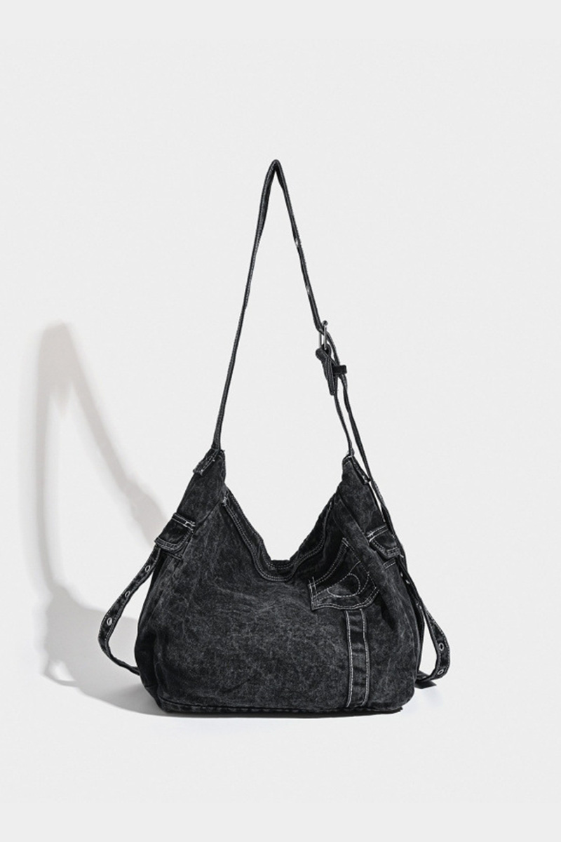 Women's Casual Distressed Studded Tote Bag