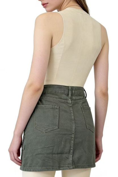 Women's Dual Pocket Denim Pencil Skirt