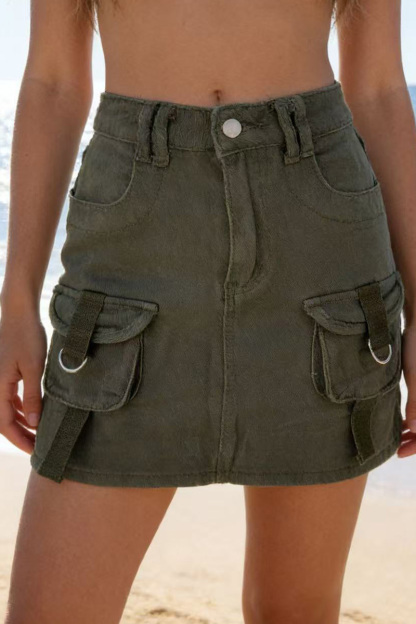 Women's Dual Pocket Denim Pencil Skirt