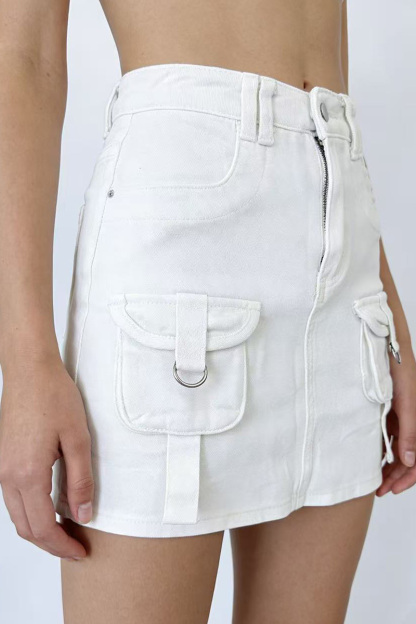 Women's Dual Pocket Denim Pencil Skirt