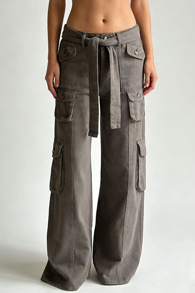 Women's Vintage Straight Cargo Jeans