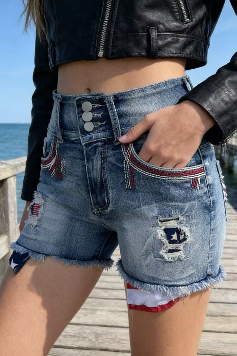 Women's High Stretch Wash Denim Shorts