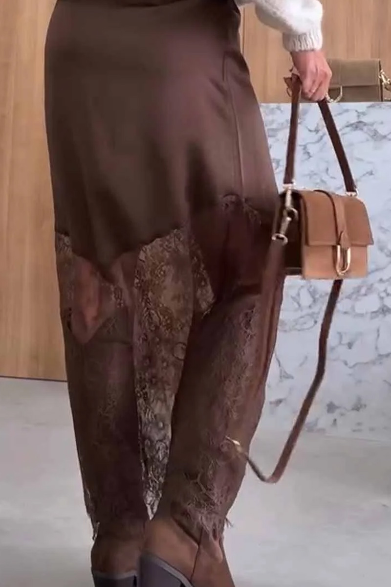 Ladies' Casual Hollow Out Long Skirt