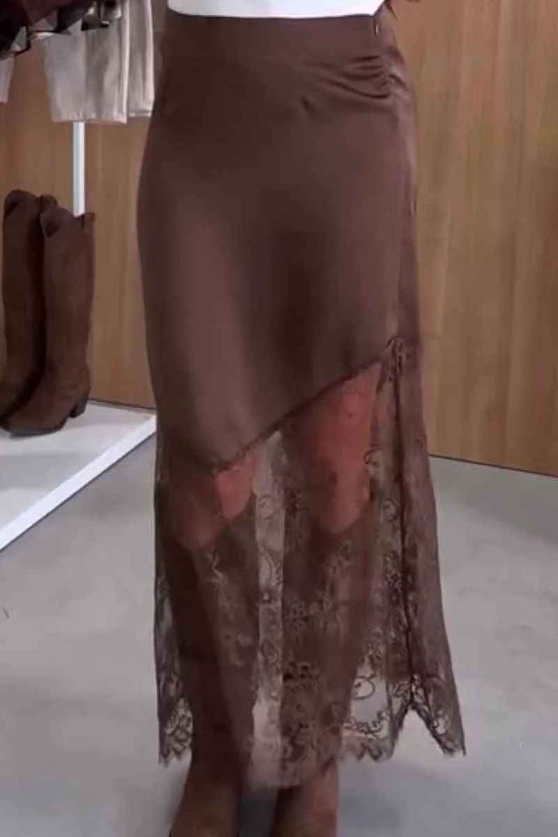 Ladies' Casual Hollow Out Long Skirt