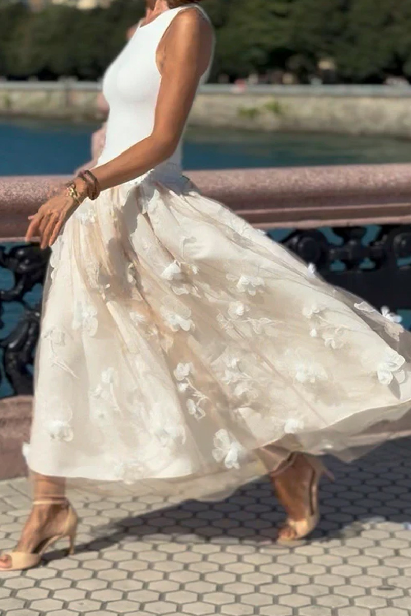 Ladies' Elegant Retro Fashion Mid Length Skirt