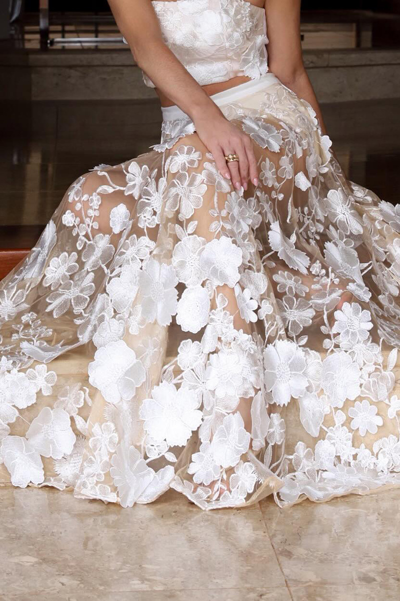 Ladies' Elegant Retro Fashion Lace Midi Skirt