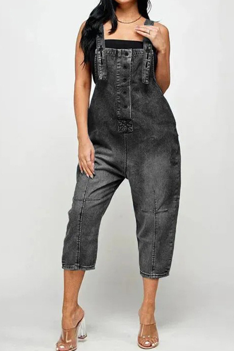 Women's Casual Wash Jumpsuit Overalls