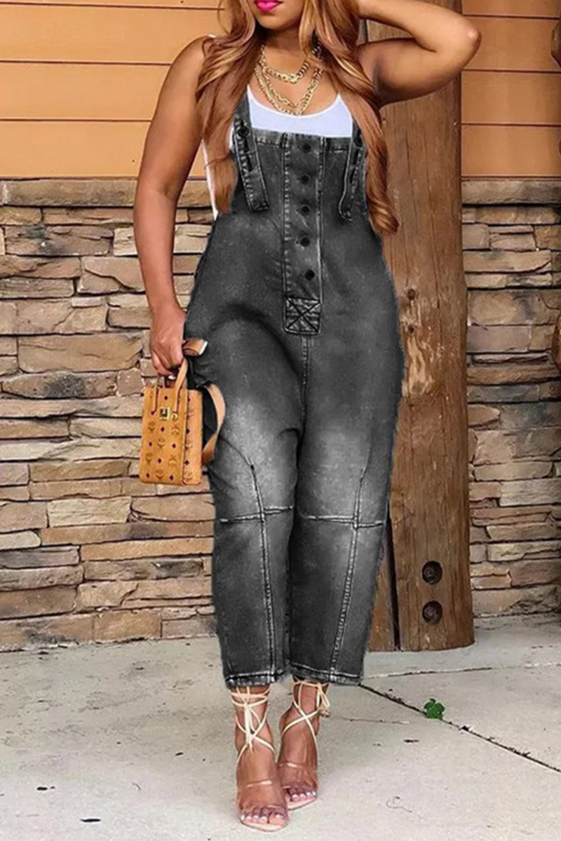 Women's Casual Wash Jumpsuit Overalls