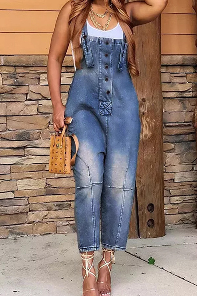 Women's Casual Wash Jumpsuit Overalls