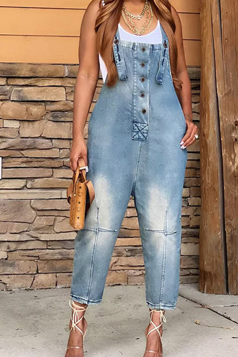 Women's Casual Wash Jumpsuit Overalls