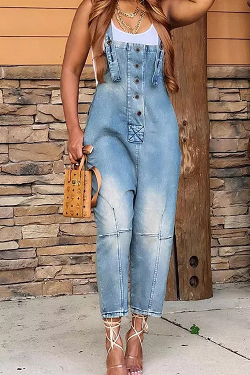 Women's Casual Wash Jumpsuit Overalls