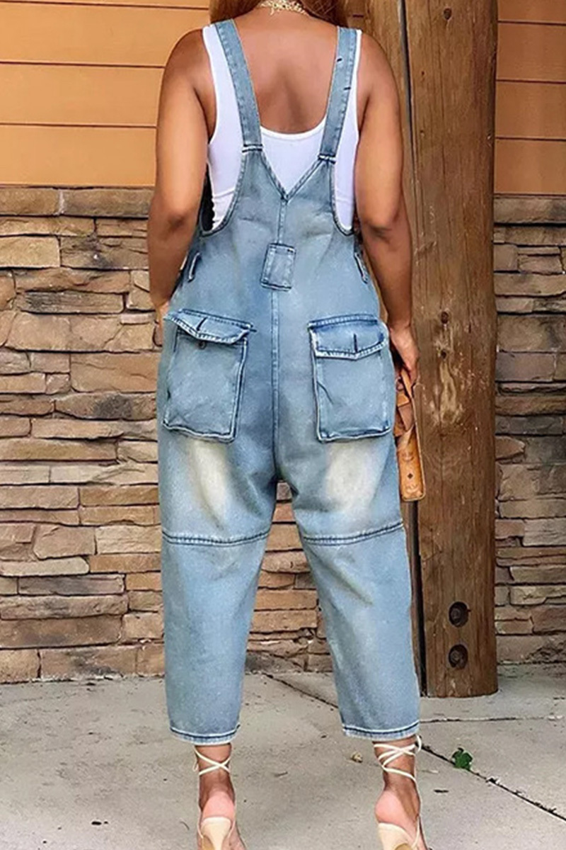 Women's Casual Wash Jumpsuit Overalls