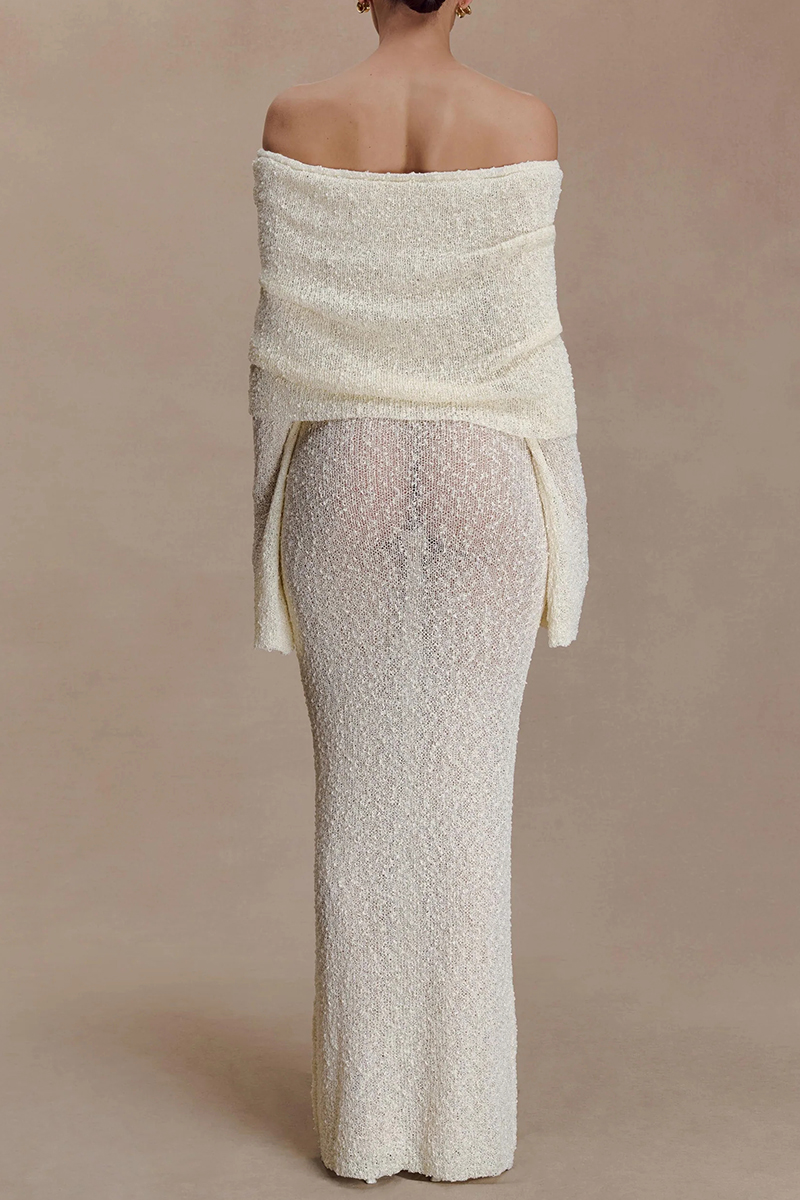 Elegant Off-The-Shoulder Long Dress For Women