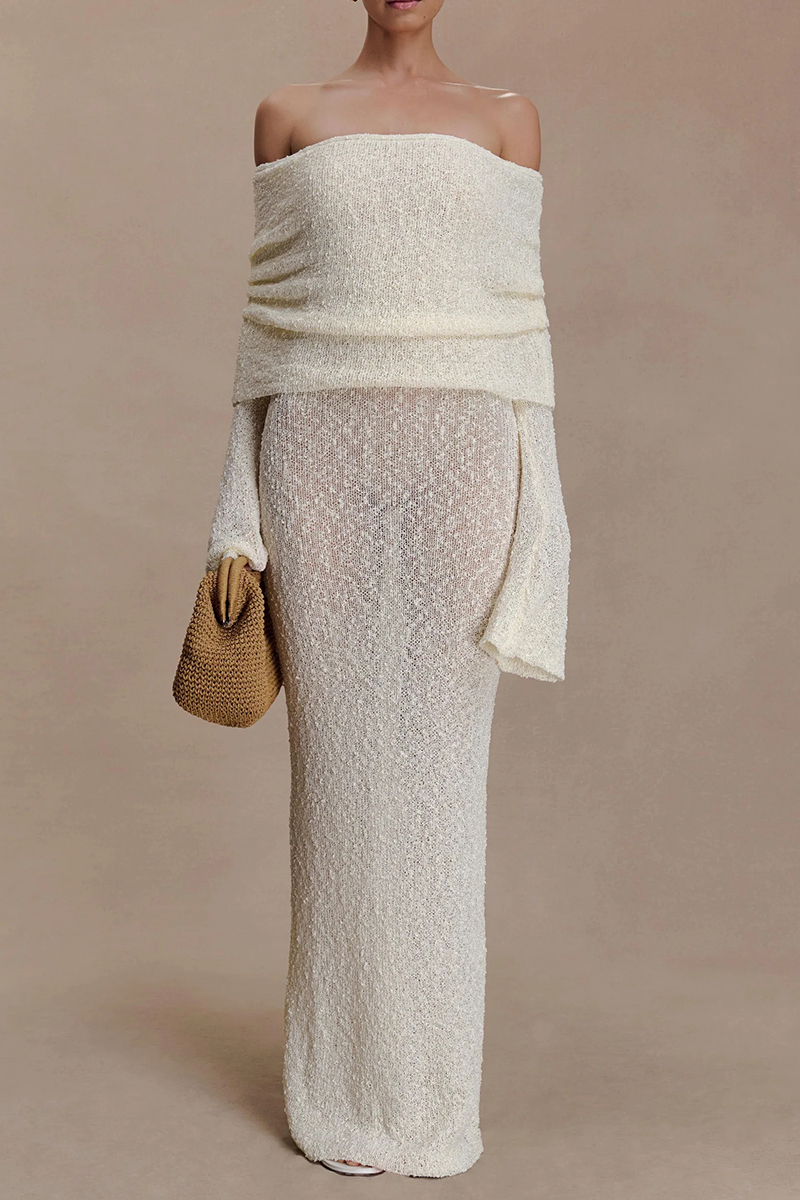 Elegant Off-The-Shoulder Long Dress For Women