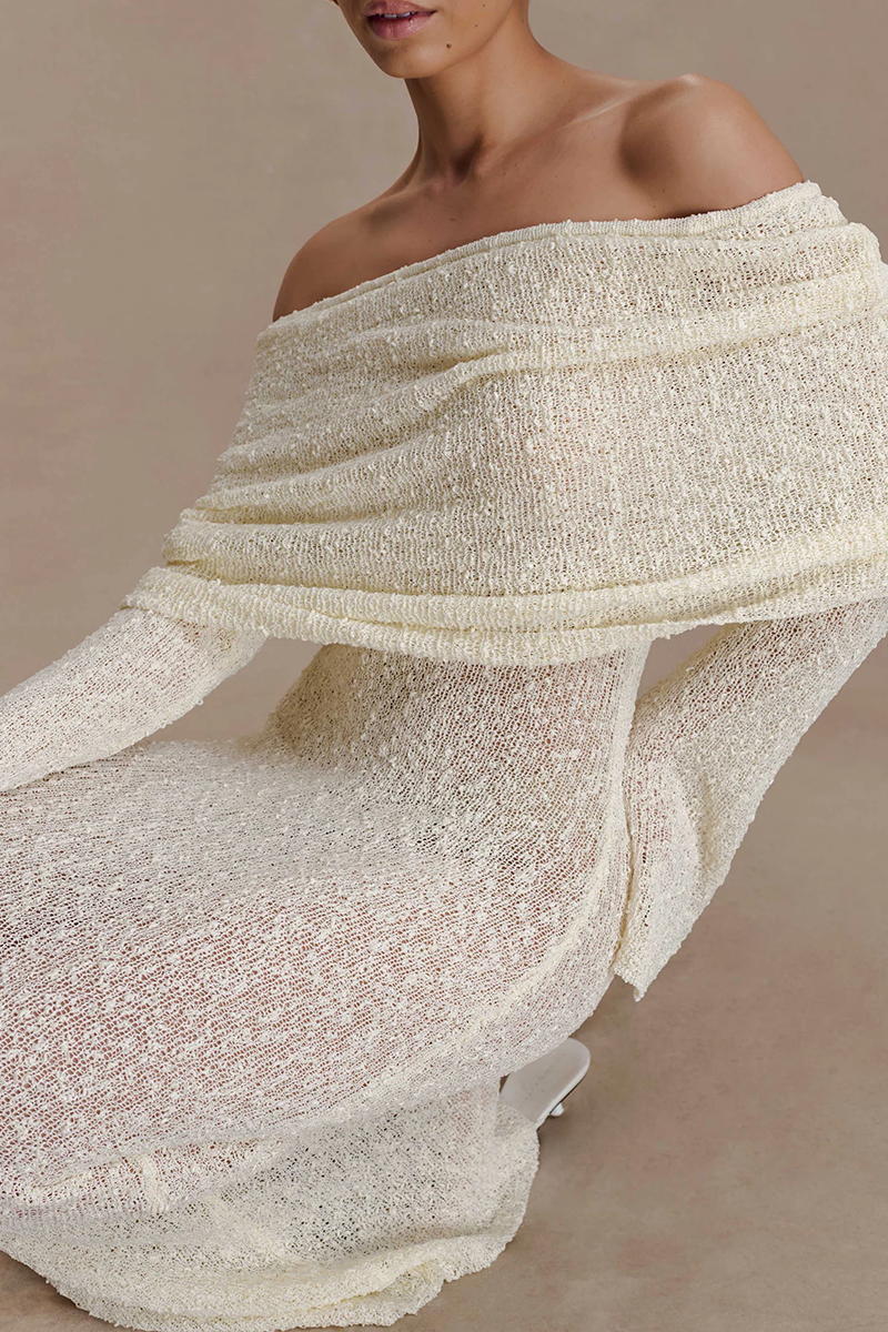 Elegant Off-The-Shoulder Long Dress For Women