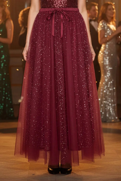 Ladies' Casual Shiny Chiffon Long Dress