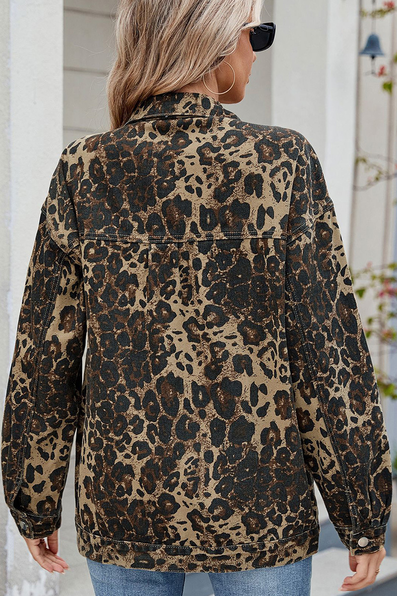 Casual Loose Fit Drop Shoulder Denim Jacket