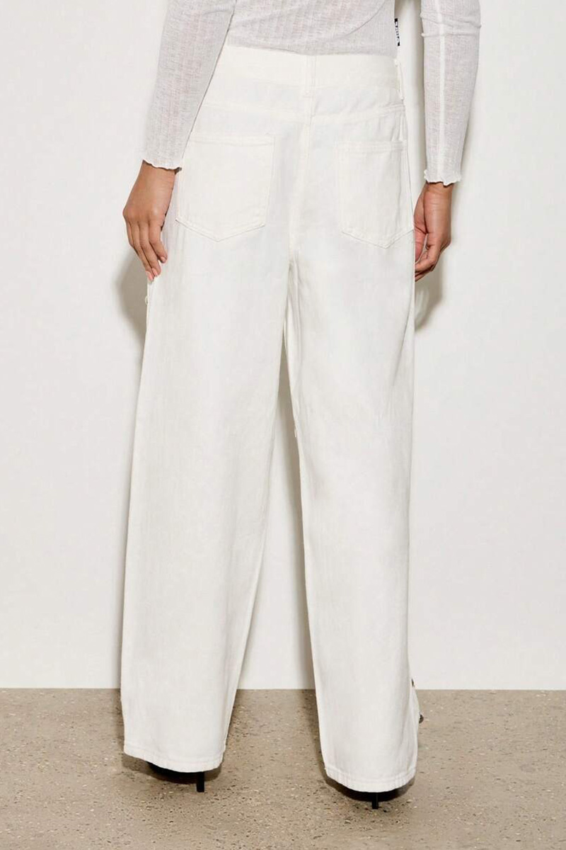 Fashion  Studded High Waist Wide Leg Jeans