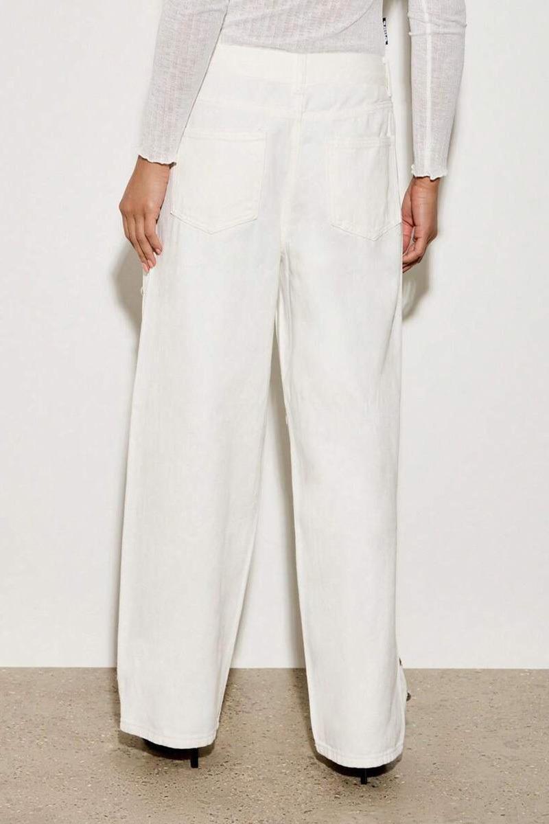 Fashion  Studded High Waist Wide Leg Jeans