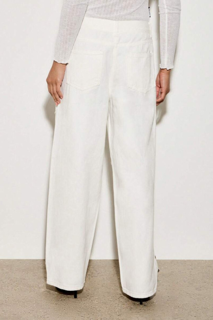 Fashion  Studded High Waist Wide Leg Jeans