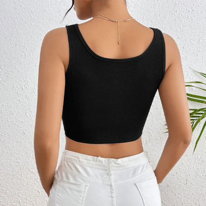 Crew neck sleeveless camisole