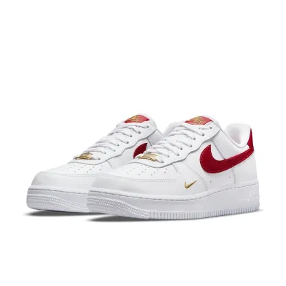 (WMNS) nitthhke Air fortthhce 1 Essential Low 'White Gym Red'
