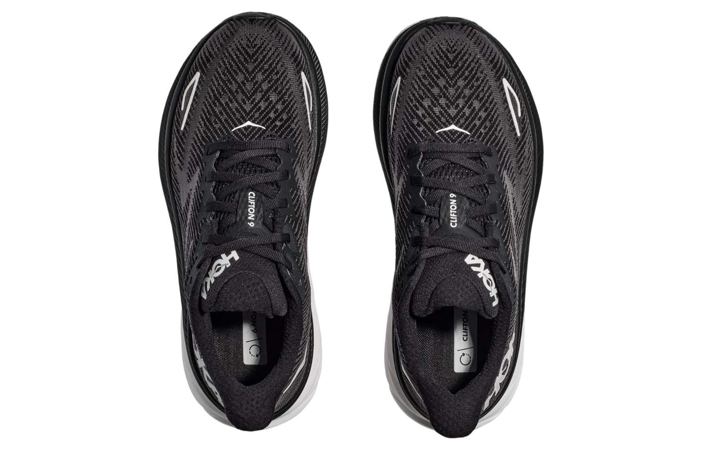 hoka ONE ONE Clifton 9 2E Wide 'Black White' 1132210-BWHT