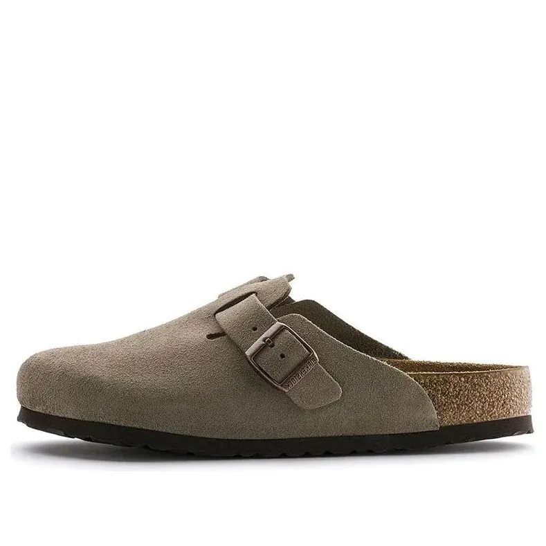 Birketthhnstock Boston Soft Footbed Suede Regular 'Taupe' 0560771